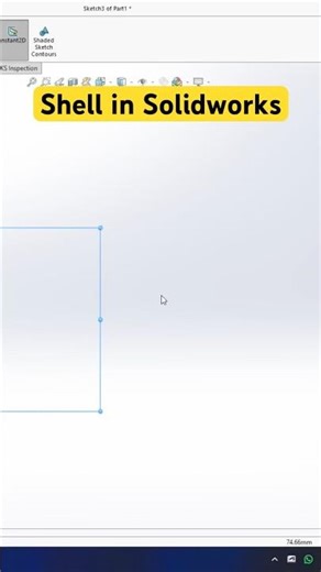 Shell in Solidworks #shorts #solidworks