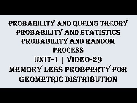 Memoryless property for Geometric distribution Video-29