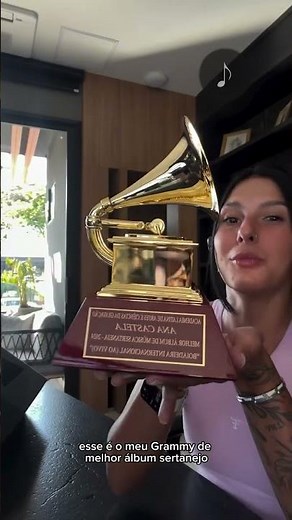 Ana Castela esperou dois anos para receber o troféu do Grammy Latino! #musica #sertanejo