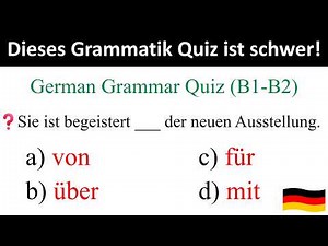 B1–B2 Deutsch Grammatik Quiz 🇩🇪 | Test Your German Now!