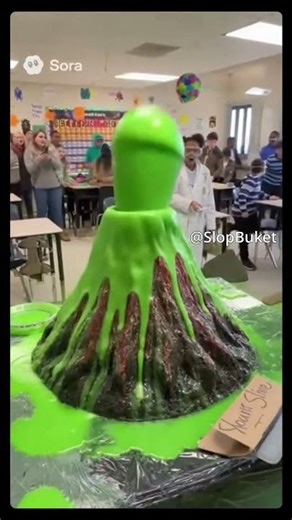 Exploding Volcano Goes Wrong in the Classroom!
