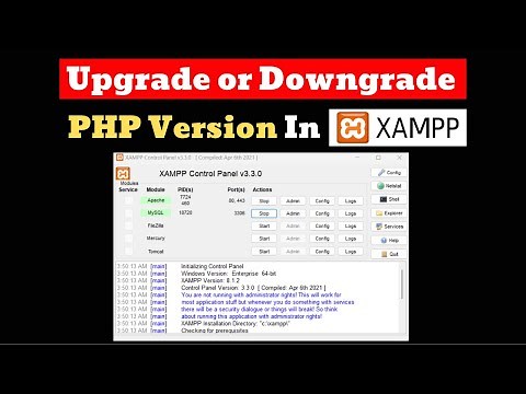 How to Upgrade or Downgrade PHP version in Xampp 100% working
