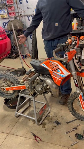 Back in action! #ktm #ktm65 #rebuild #diy #2stroke #topend