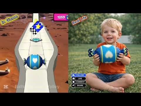 GOING BALLS GAME ⚽ 🏈 🔥 IN GAME VS REAL LIFE VS MOST SATISFYING GOING BALLS VS Balls Gaming Valley