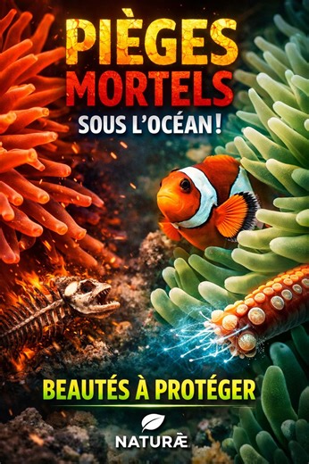 "Ne vous fiez pas à sa beauté, c'est une tueuse silencieuse !" 🌸💀 L'anémone de mer ressemble à une fleur délicate, mais c'est un prédateur redoutable doté de tentacules venimeux capables de paralyser ses proies en un éclair. Découvrez le secret de cet animal fascinant en 90 secondes ! #AnémoneDeMer #reelsbiodiversity #reelsconservation #reelsfacebook #seaanemone | Naturæ
