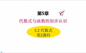 5.2 代数式 第2课时