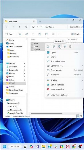 Rename Several Files At Once in Windows 11 #windows11 #rename