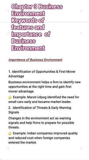 Strong keywords # learn in 30 seconds#Business Environment # Chap 3# Class 12 Business Studies
