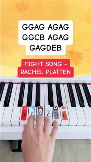 Fight Song - Rachel Platten (Piano Tutorial) #fightsong #rachelplatten #easy #pianoshorts