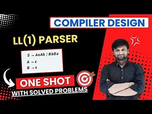 LL(1) Parser in Compiler design | LL(1) Parsing Table | Check whether a Grammar is LL(1) or Not