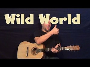 Wild World (Cat Stevens) Easy Strum Guitar Lesson with Licks - How to Play Tutorial