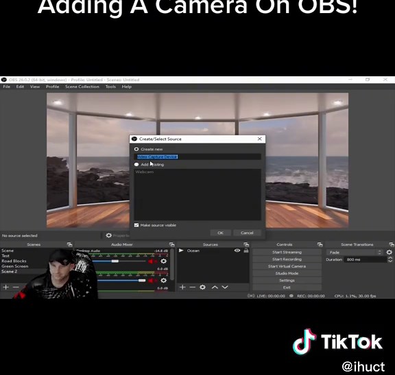 How to add a camera on OBS! Full video on our Inspiring How UC That Youtube Channel, link in bio. #fyp #obs #camerasettings #editingtips #howto #techtuesday #inspiringhowucthat