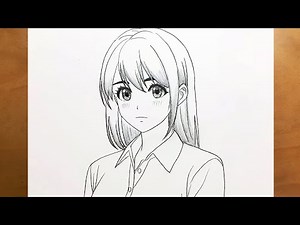 How to Draw a Beautiful Anime Girl Step by Step || Easy Anime Sketch