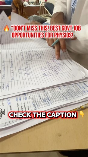 Top Govt Physiotherapy Jobs 2026 | Seats + Salary 💼🔥