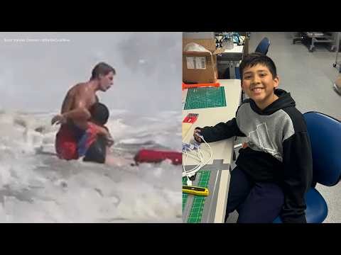 Father thanks California lifeguard who rescued son from near-drowning