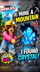 💎 I Found a RARE Crystal! ⛏️ Roblox Mine a Mountain #Shorts #roblox #minecraft #robloxshorts #gamer