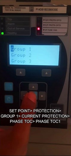 How to check setting in GE make P14D Overcurrent/Earthfault relay. #overcurrent #relay #powersystem