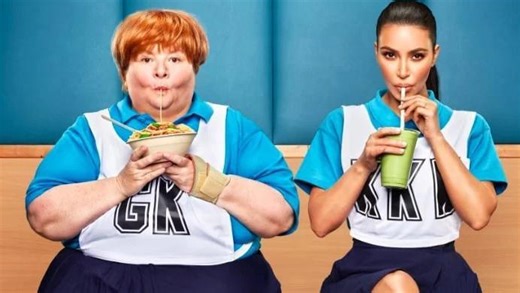 Sharon Strzelecki and Kim Kardashian team up for Uber Eats ad