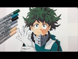 【僕のヒーローアカデミア 】緑谷出久(デク)描いてみた！！【ヒロアカ】(イラストメイキング)(中2)I tried to draw Izuku Midoria!(My hero Academia)