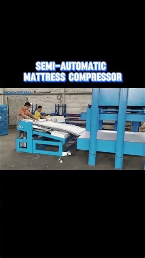 Semi-Automatic Mattress Compression & Roll Packing Machine | Vacuum + Roll in One Step #zolytech