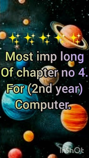 Most imp long of chapter no 4 for 2nd year computer.