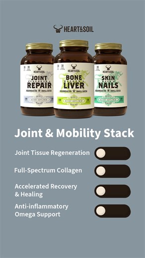 "After a week of taking the stack my body and joints felt so much better. My inflammation went down, my hands didn't hurt all evening and night after a full day working outside. No asper-cream and no ibuprofen needed. Get on top of this at an early age. Don't wait !" - Becky | Heart & Soil | Facebook