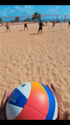 Perfect Play at the Beach 🏐🌊 #volleyball #pov #shorts