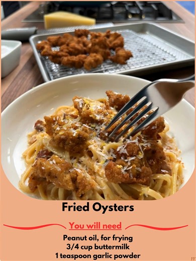 4.3K views · 11 reactions | Fried  Oysters Ingredients Peanut oil, for frying 3/4 cup buttermilk 1 teaspoon garlic powder 1 teaspoon paprika Dash hot sauce, such as Tabasco 1 cup cornmeal 1 cup all-purpose flour 1 teaspoon parsley flakes Kosher salt and freshly ground black pepper or creole Seasoning blend 36 shucked oysters Directions ..... Full Recipe in Coʍmеոτ   | Family Meal Recipes | Facebook