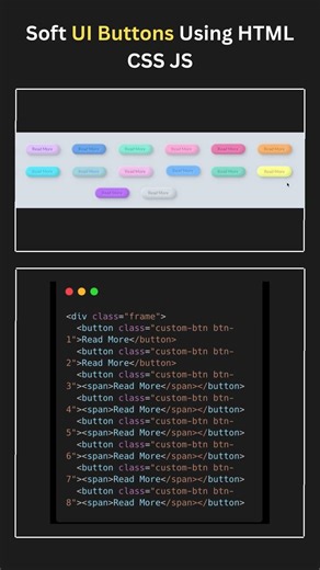 Soft UI Buttons Using HTML CSS JS