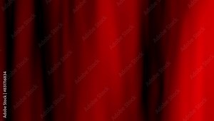 Smooth Red Blank Wave And Fabric Flag Texture Animated Red Background. Red Wavy Reflection Surface Macro. Trendy Colorful Fluid Abstraction Flow. Beautiful Gradient Texture Art