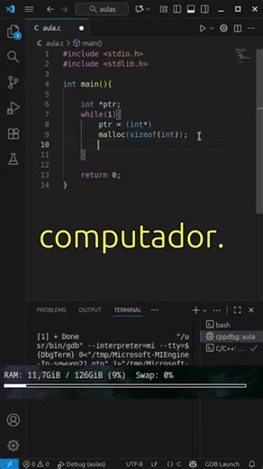 Seu programa C está consumindo toda a RAM? Você pode ter um vazamento de memória!