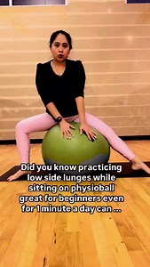 Boosted bladder control using the Stability Ball 🌟 Are you ready to embark on a journey towards a stronger, more resilient body with a focus on pelvic floor wellness s a beginner 💖 Let's dive into a soothing yet effective workout that’s perfect for beginners—side-to-side low lunges using a stability ball! 🏀✨ 🪑 Pelvic Floor Wellness: Strengthening your pelvic floor can enhance bladder control and overall support. Say goodbye to discomfort and hello to confidence! 🦵 Enhanced Hip Mobility & Fl