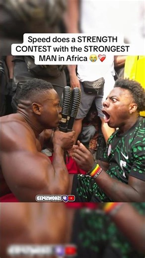 SPEED DOES A STRENGTH CHALLENGE with the STRONGEST MAN IN AFRICA 😭 | #ishowspeed #fyp