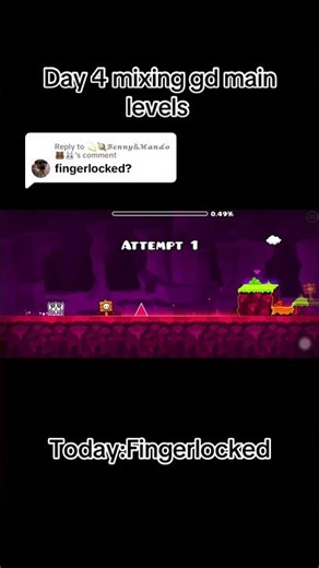 day 4 mixing gd main levels #gd #geometrydash #shorts #fyp