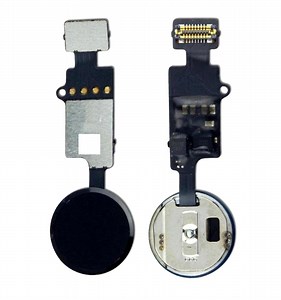 Home Button Complete for Apple iPhone SE 2 Black - Outer Plastic with Inner Flex