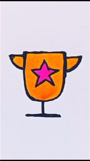 Trophy 🏆 drawing easy art #shortsdrawing #art #draw