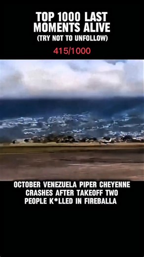 lastmomentsalive | In October 2025, a small aircraft crash in Venezuela was caught on video moments after takeoff. The Piper PA-31T1 Cheyenne lifted off from... | Instagram
