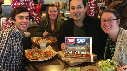 5.5K views · 72 reactions | Great pizza, even better people! SAP employees from across the US gathered in MOD Pizza locations to join the efforts to give back to the community for #MODPizzaDay | SAP | Facebook