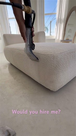 Cleaning this dirty white couch #couchcleaning #detailing #steamcleaning