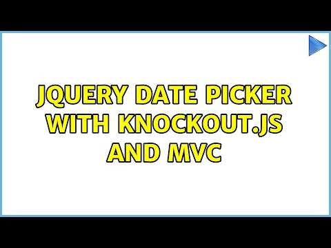 jQuery Date Picker with Knockout.js and MVC