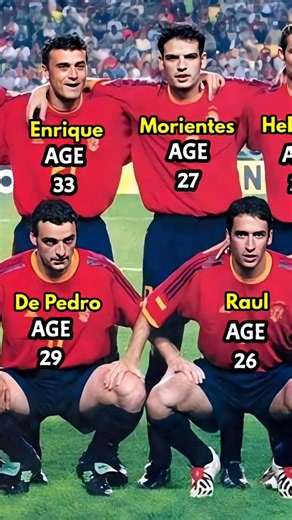 Spain Team group 2002 | Age in 2002. #spain #football #shorts.