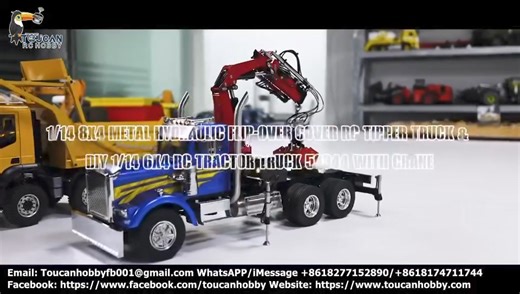 12K views · 174 reactions | 8x4 hydraulic flip-over tipper & 6x4 king hauler modified with crane. | Toucanhobby | Facebook