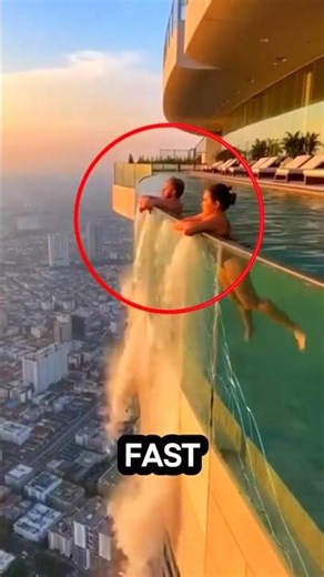 If you ever see the water level in your pool drop suddenly, get out fast. 😳💧”