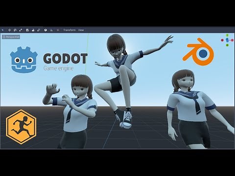Vroid Character to Godot with Multiple Animations using Mixamo Tutorial