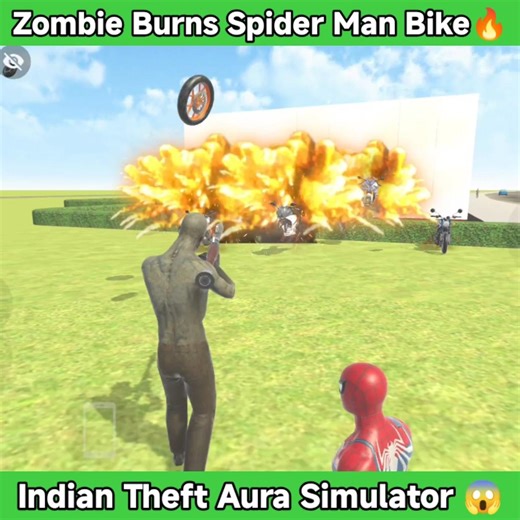 Zombie Burns Spider Man Bike🔥
