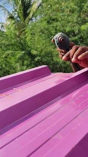 Roof sheet screw installation Technology ✅ #roofsheet #construction #skills | The Construction