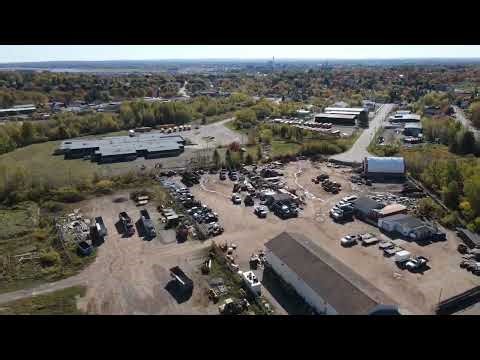 Drone flight over a park in Moncton New Brunswick Canada.