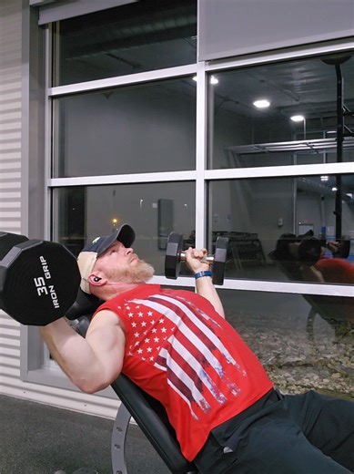 Always improving. If you're trying to get stronger and build muscle you have to push each workout to do more than your previous one. Whether you adda little weight, or do one more rep. That's where the growth is going to come. #growth #onemore #foryoupage #fitover30 #dadsoftiktok