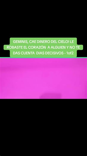 GEMINIS, CAE DINERO DEL CIELO! LE ROBASTE EL CORAZÓN A ALGUIEN Y NO TE DAS CUENTA DIAS DECISIVOS - 1of2 #tarot #tarotreading #geminis
