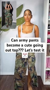 Turning Army Pants Into a PEPLUM TOP?! Thrift Flip Sisters DIY Fashion Transformation #thriftflip